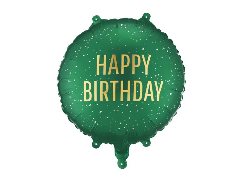 BALON FOLIE ALUMINIU Round Happy Birthday, 35x35cm, dark green FB353-012C [1]