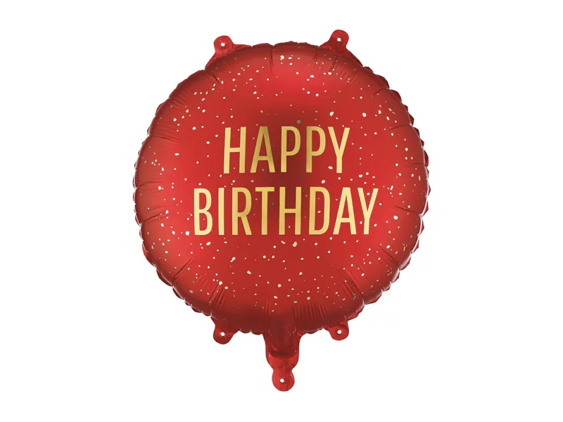 BALON FOLIE ALUMINIU Round Happy Birthday, 35x35cm, dark red FB353-007C [1]