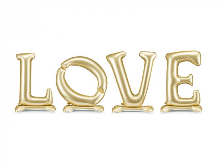 PD BALON FOLIE ALUMINIU Standing foil balloon ''LOVE", 350x114cm, gold FB271S-019 [1]