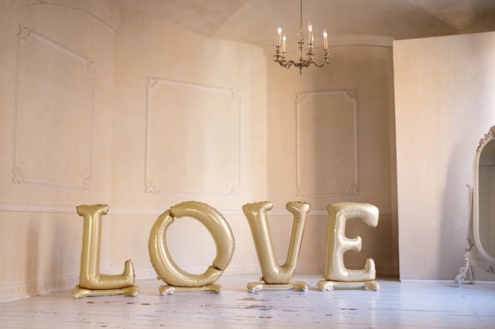 PD BALON FOLIE ALUMINIU Standing foil balloon ''LOVE", 350x114cm, gold FB271S-019 [2]
