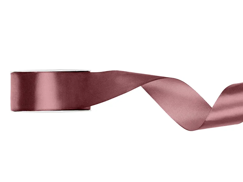 BANDA SATIN, Satin Ribbon, dark dusty rose, 25mm/25m TS25-081BRC [1]