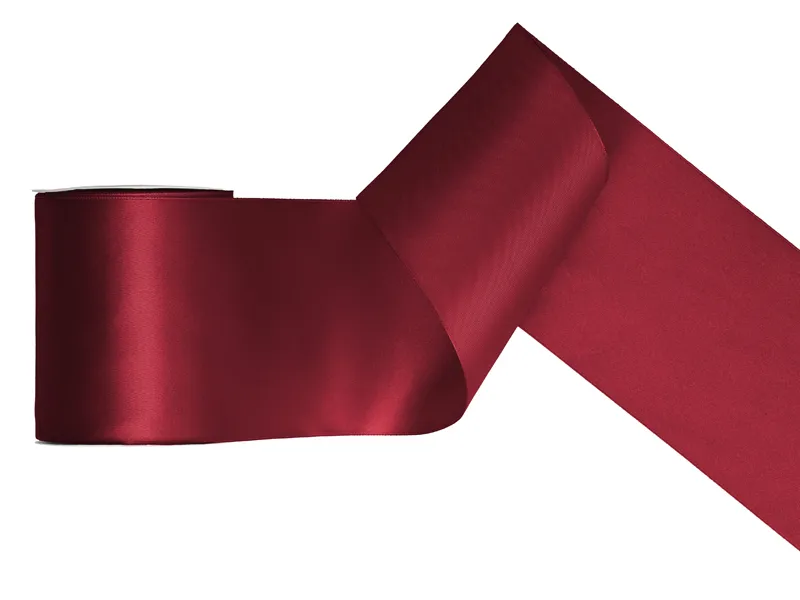BANDA SATIN, Satin Ribbon, deep red, 100mm/25m TS100-082 [1]