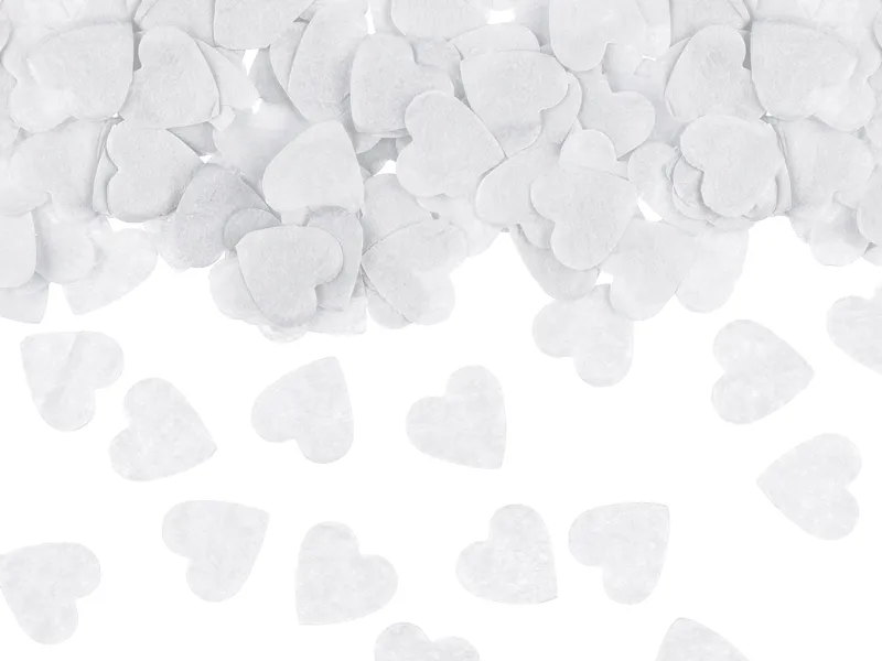 PD CONFETTI CANNON with hearts, white, 28cm TUKW28 [3]