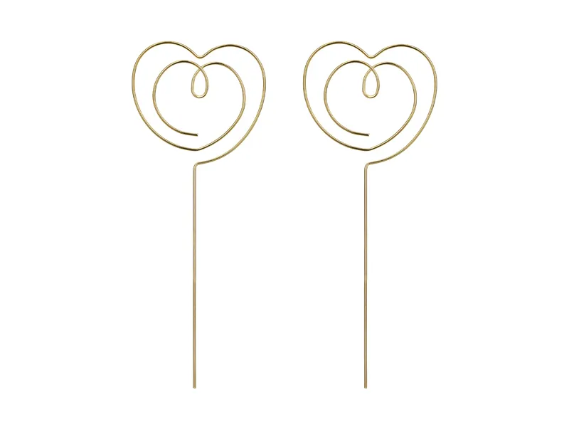 PD DECORATIUNI PENTRU TORT Heart Toppers, gold, 12x4.5cm 2/set KPT72-019 [1]