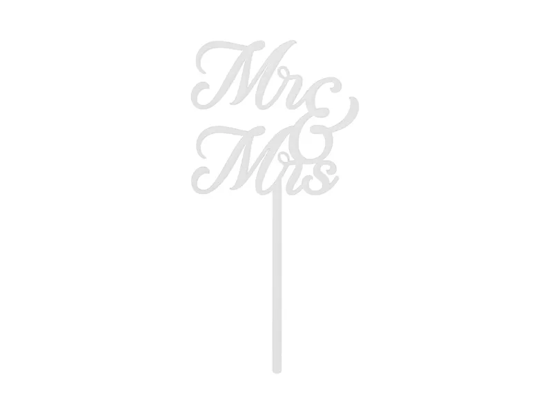 DECORATIUNI PENTRU TORT MR&MRS, Acylic Cake, white, 16,5cm KPT81-008 [1]