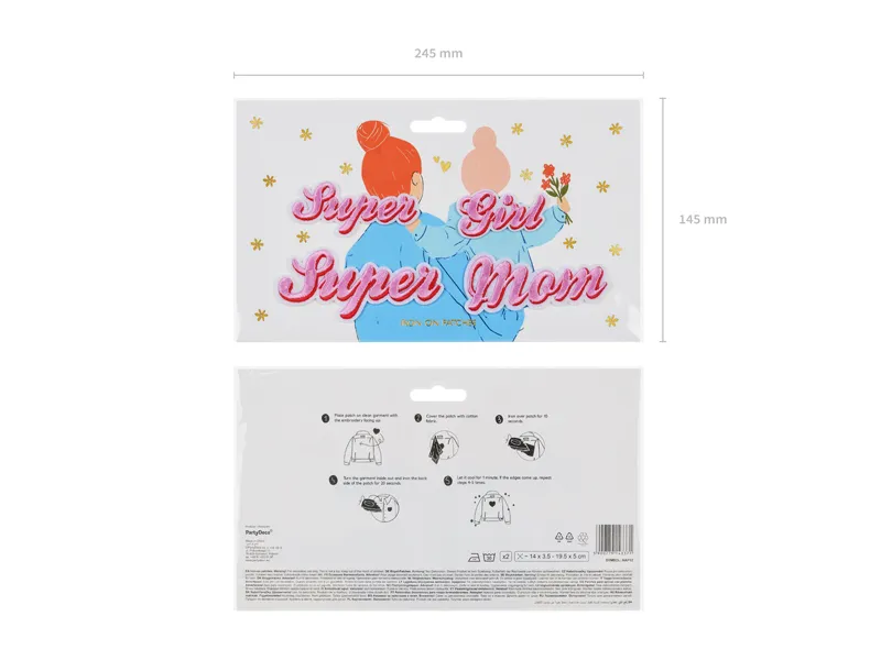 STICKERE TERMOADEZIVE Supermom, mix, 14x3.5-19.5x5cm 2/set NAP12 [5]