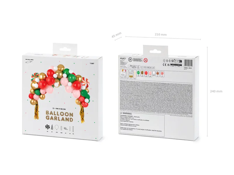 GHIRLANDA DIN BALOANE Candies, mix, 170x155cm GBN15 [9]