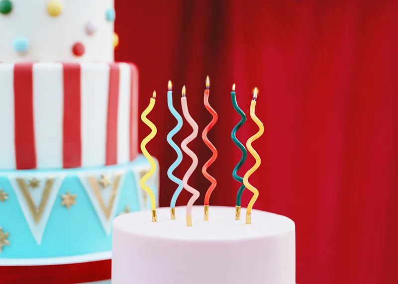 Lumânări Tort Curl Rainbow 14cm 12 buc/set [3]