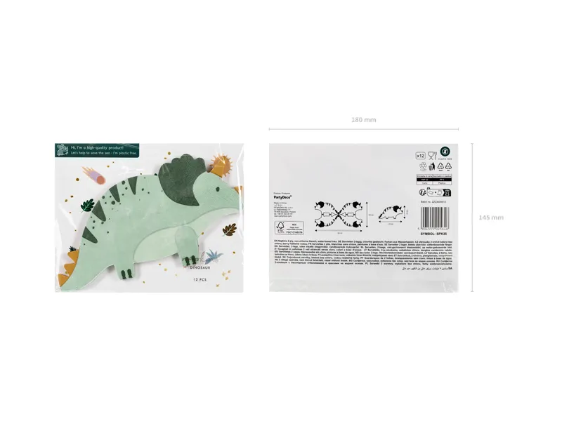 SERVETELE HARTIE 36*20CM TRICERATOPS 12/SET SPK35 [5]