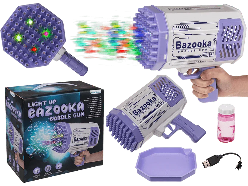 Pistol cu LED pentru Baloane de Săpun, Tip Bazooka [12]