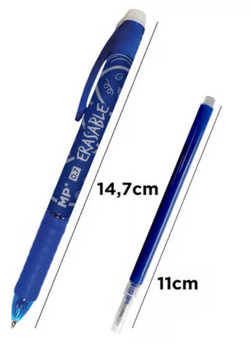 Pix cu Radieră Click 0.7mm + 1 Rezervă Albastru PE216A [2]