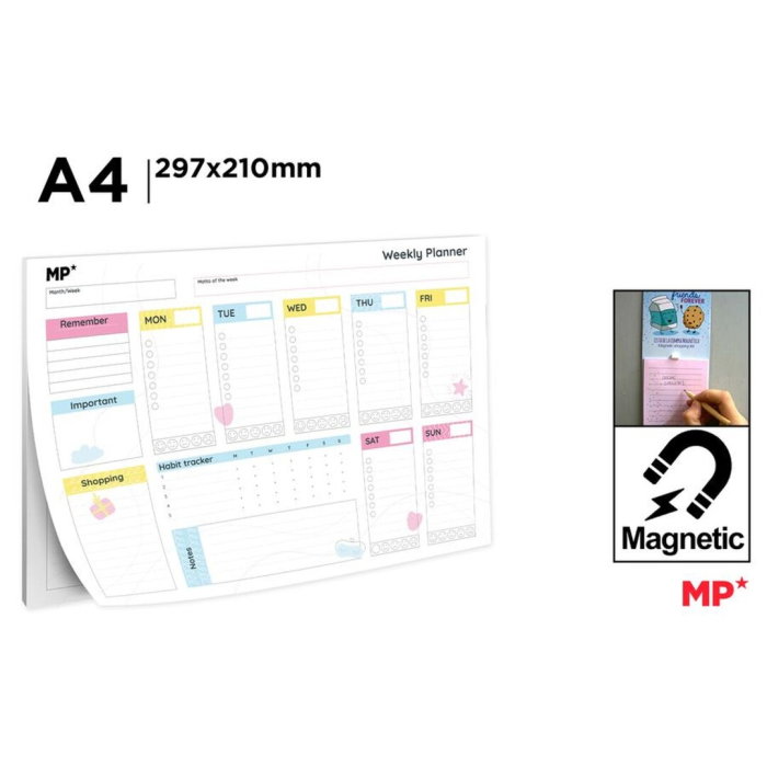 Planner Săptămânal Magnetic A4 PN123-12, 54 File [1]