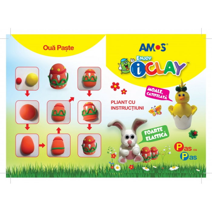Plastilina Amos 4 Culori / Set 18g / Buc P86 [6]