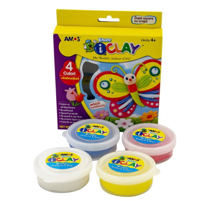 Plastilina Amos 4 Culori / Set 18g / Buc P86 [2]