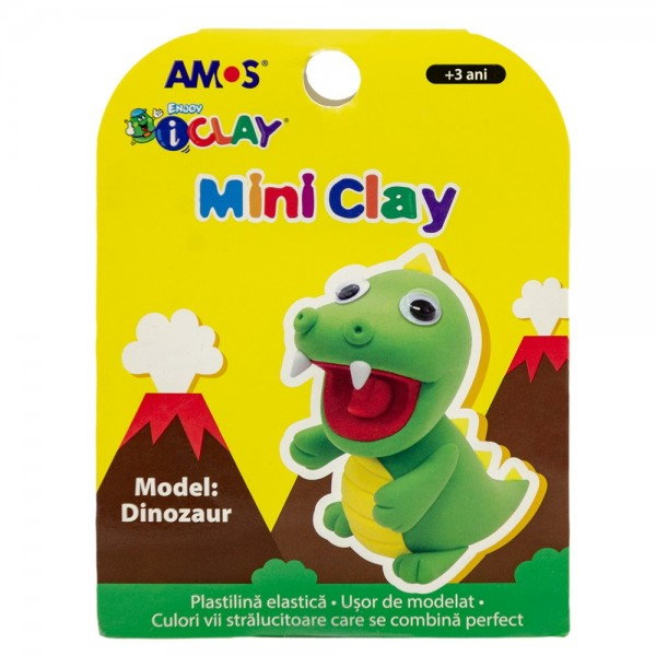 Set Plastilina Amos Dinozaur 4 Culori 30g P1809 [1]