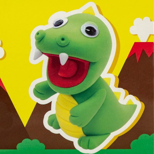 Set Plastilina Amos Dinozaur 4 Culori 30g P1809 [2]
