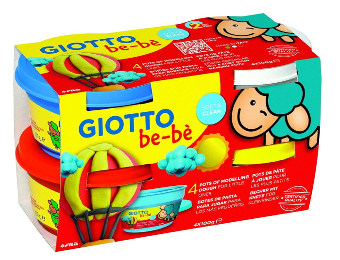Set Plastilină Giotto be-bè 4x100g - Naturală & Moale [1]