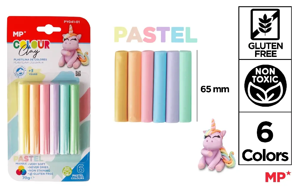 PLASTILINA SOFT IPB 70GR 6/SET CULORI PASTEL PY041-01 [1]