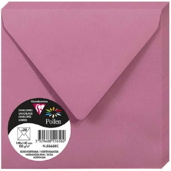 Set 20 Plicuri Pătrate Clairefontaine Roz Hortensie 14x14 [1]
