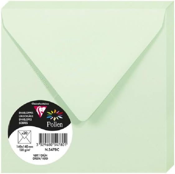 Set 20 Plicuri Pătrate Clairefontaine Verde Jad 14x14 [1]