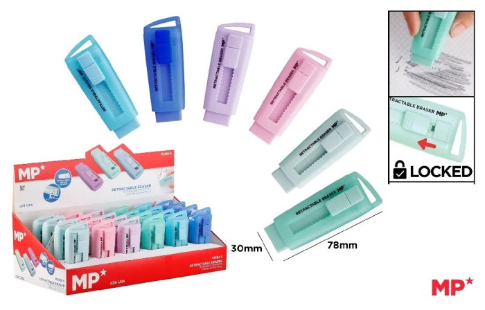 RADIERA IPB RETRACTABILA CULORI PASTEL PG192-S [1]