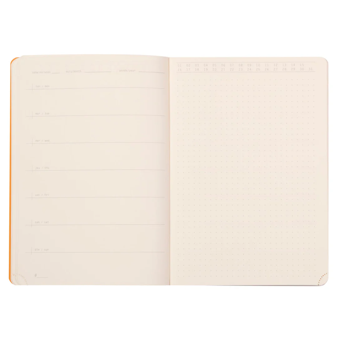 RH AGENDA A5 CU ELASTIC 64F SAPTAMANALA NEDATATA RHODIA PERPETUAL PIELE NEAGRA 117182C [4]
