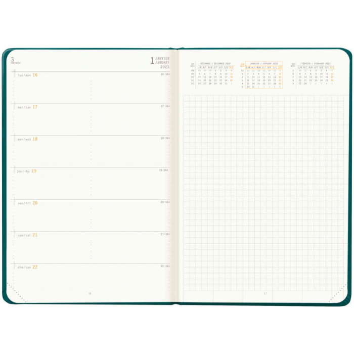 RH AGENDA A5 DATATA SAPTAMANAL 2025, 160 FILE, CU ELASTIC, TITAN RHODIA 194687C [2]