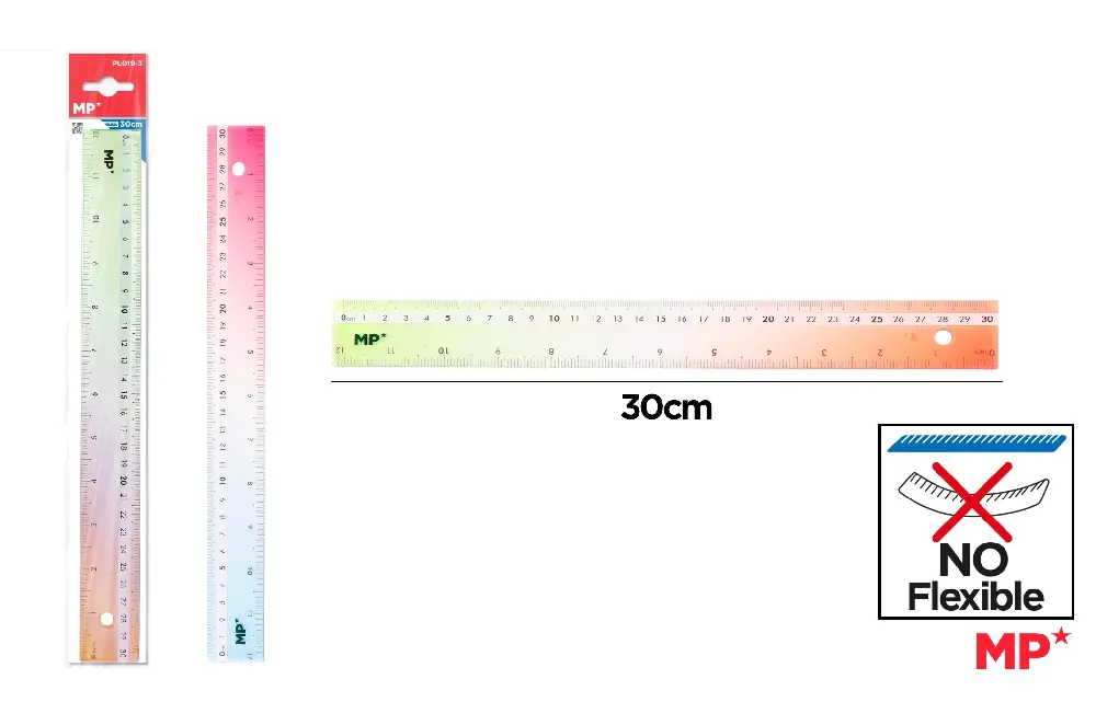 RIGLA IPB 30CM PLASTIC COLOR PL019-3 [1]