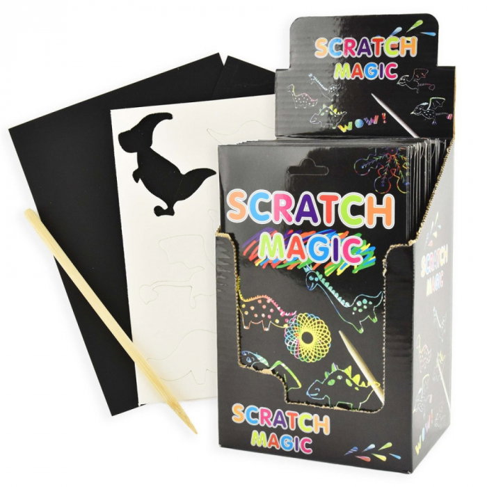ROB MINI SET DE RAZUIT SCRATCH MAGIC DINOZAURI 4 PCS 23452 [1]