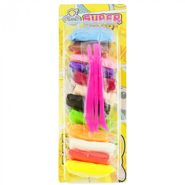 ROB PLASTILINA MATASOASA 10GR, 6-12CM, 12/SET, 12 CULORI 29224 [1]