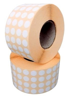 ROM ROLA PRET BULINE MICI 10*10 MM, 13480 ETICHETE/ ROLA ALBA [1]