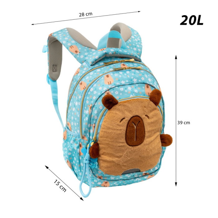 Rucsac Scolar 3 Compartimente Astrabag Fluffy Capy AB330 [5]