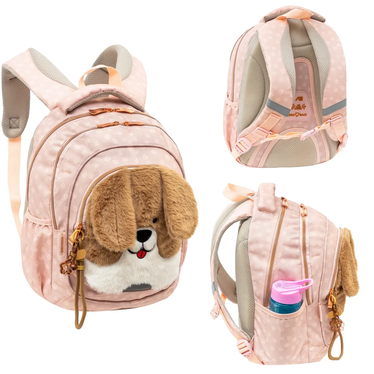 Rucsac Scolar 3 Compartimente Astrabag Fluffy Puppy AB330 [4]