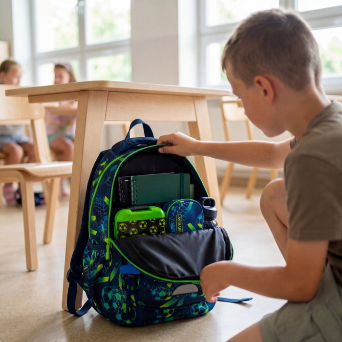 Rucsac Scolar 3 Compartimente Astrabag Football AB330 [8]