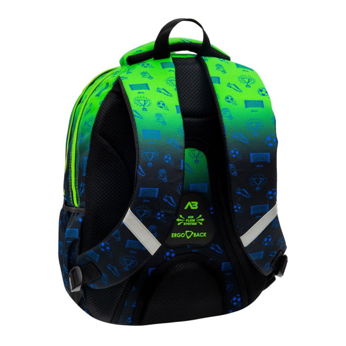 Rucsac Scolar 3 Compartimente Astrabag Ombre Football AB300 [9]