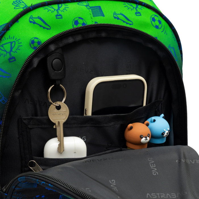 Rucsac Scolar 3 Compartimente Astrabag Ombre Football AB300 [8]