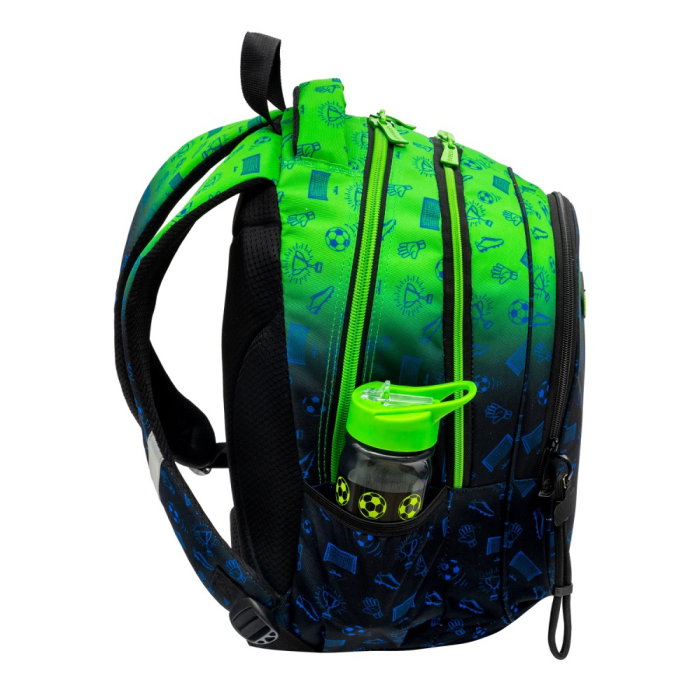 Rucsac Scolar 3 Compartimente Astrabag Ombre Football AB300 [4]