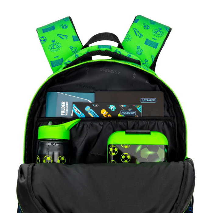 Rucsac Scolar 3 Compartimente Astrabag Ombre Football AB300 [7]