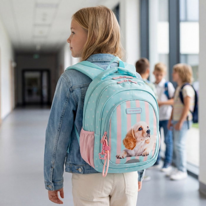 Rucsac Scolar 3 Compartimente Astrabag Puppy Line AB330 [7]