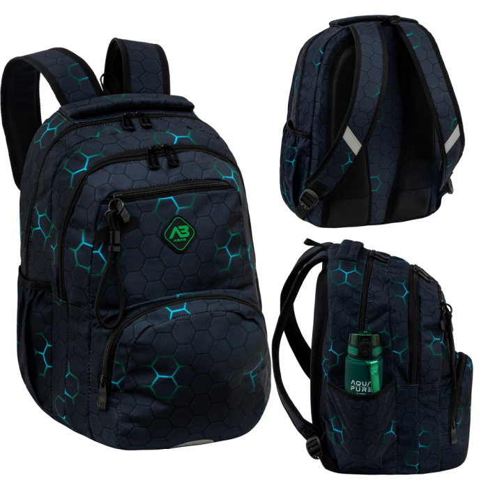 Rucsac Scolar 3 Compartimente Green Element AB200 [2]