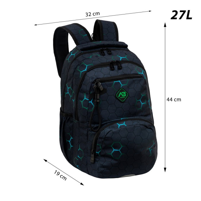 Rucsac Scolar 3 Compartimente Green Element AB200 [6]