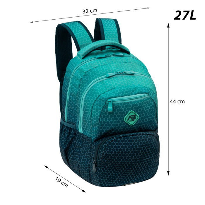 Rucsac Scolar 3 Compartimente Hexagon Lagoon AB200 [11]