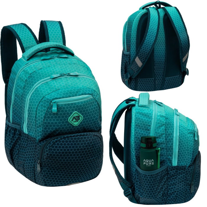 Rucsac Scolar 3 Compartimente Hexagon Lagoon AB200 [5]
