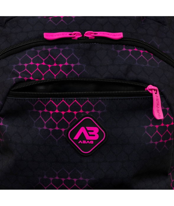 Rucsac Scolar 3 Compartimente Pink Hearts AB200 [6]