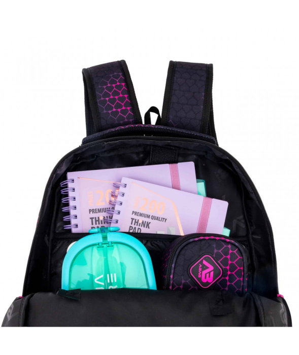 Rucsac Scolar 3 Compartimente Pink Hearts AB200 [8]