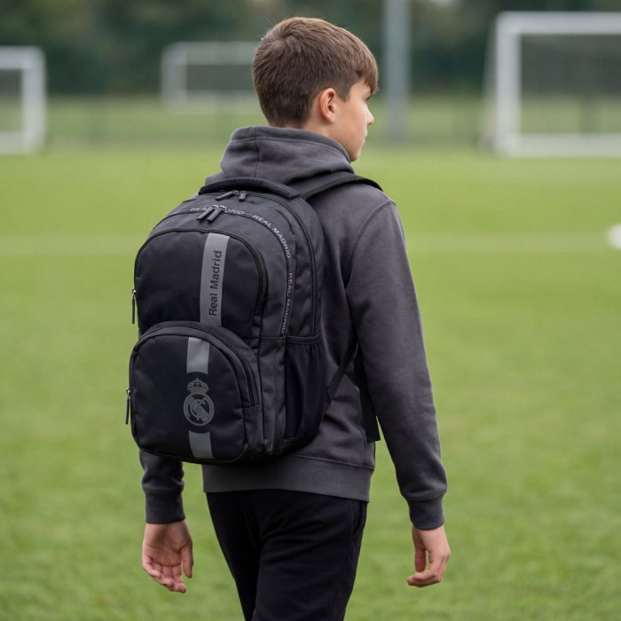 Rucsac Scolar 3 Compartimente Real Madrid Black AB200 [2]