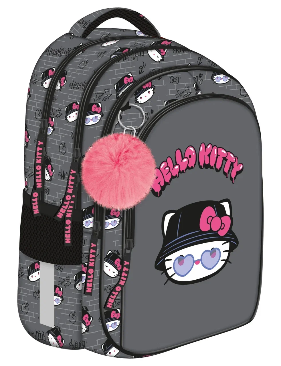 Rucsac Școlar Hello Kitty Grey 4 Compartimente [1]