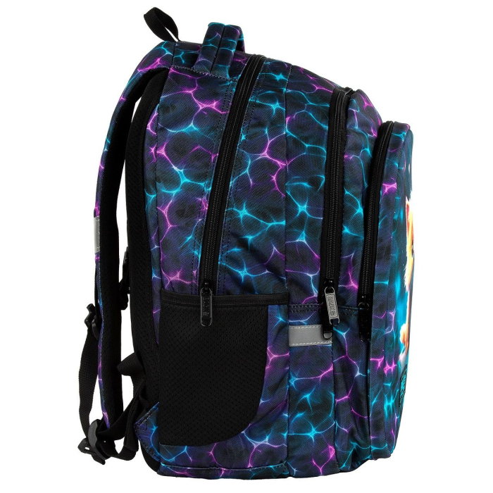 Rucsac Școlar BackUP 3 Compartimente Cats Neon Vibes [4]