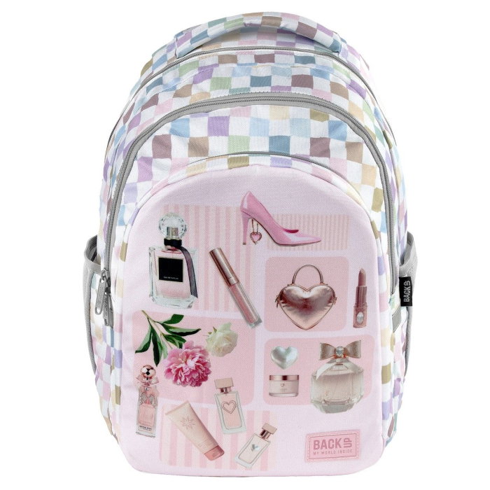 Rucsac Școlar BackUP 3 Compartimente Pastel Checkered [3]