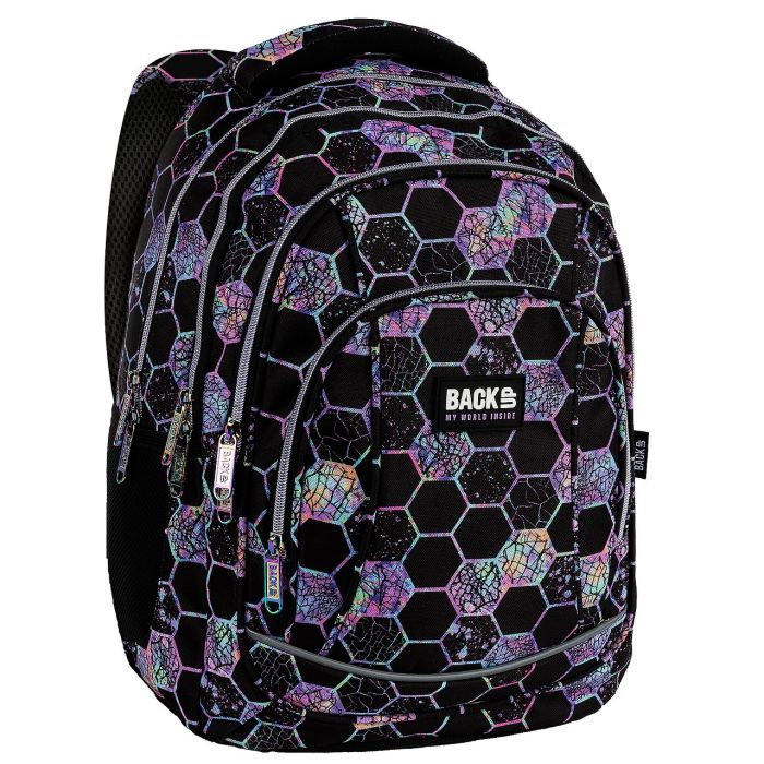 Rucsac Școlar BackUP 4 Compartimente Neon [1]